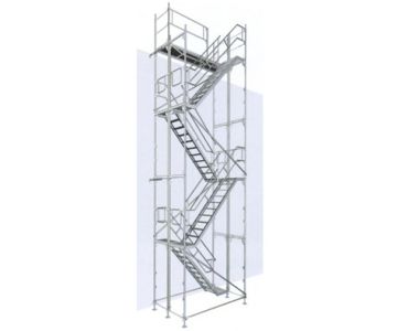 Layher Bautechnik: Podesttreppenturm